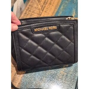 Michael Kors Black Quilted Leather Crossbody Selma MINI